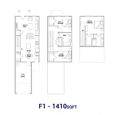 the floor plan of f1410 sqft